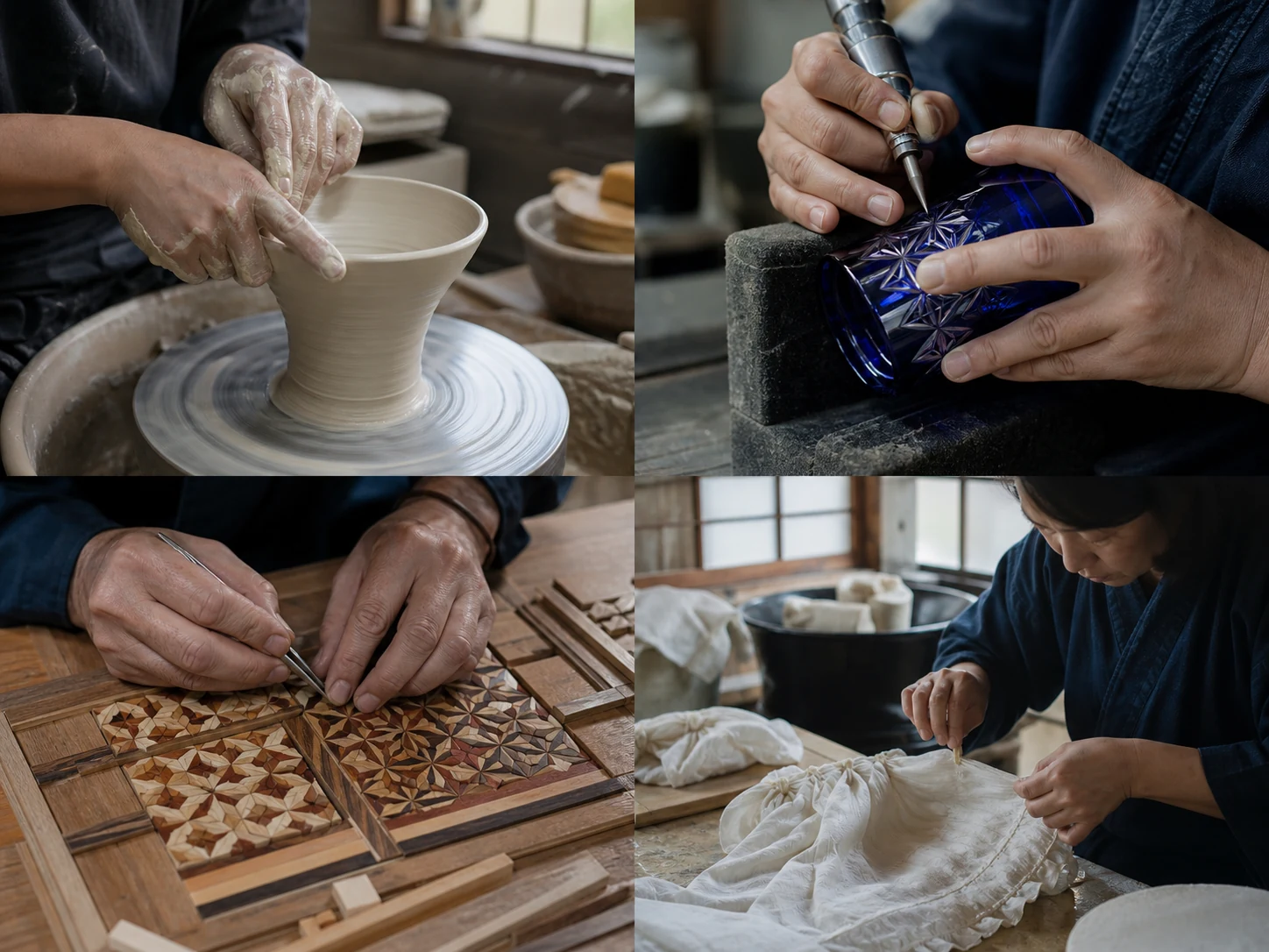 陶芸やガラスなど屋内で楽しめる工房体験
