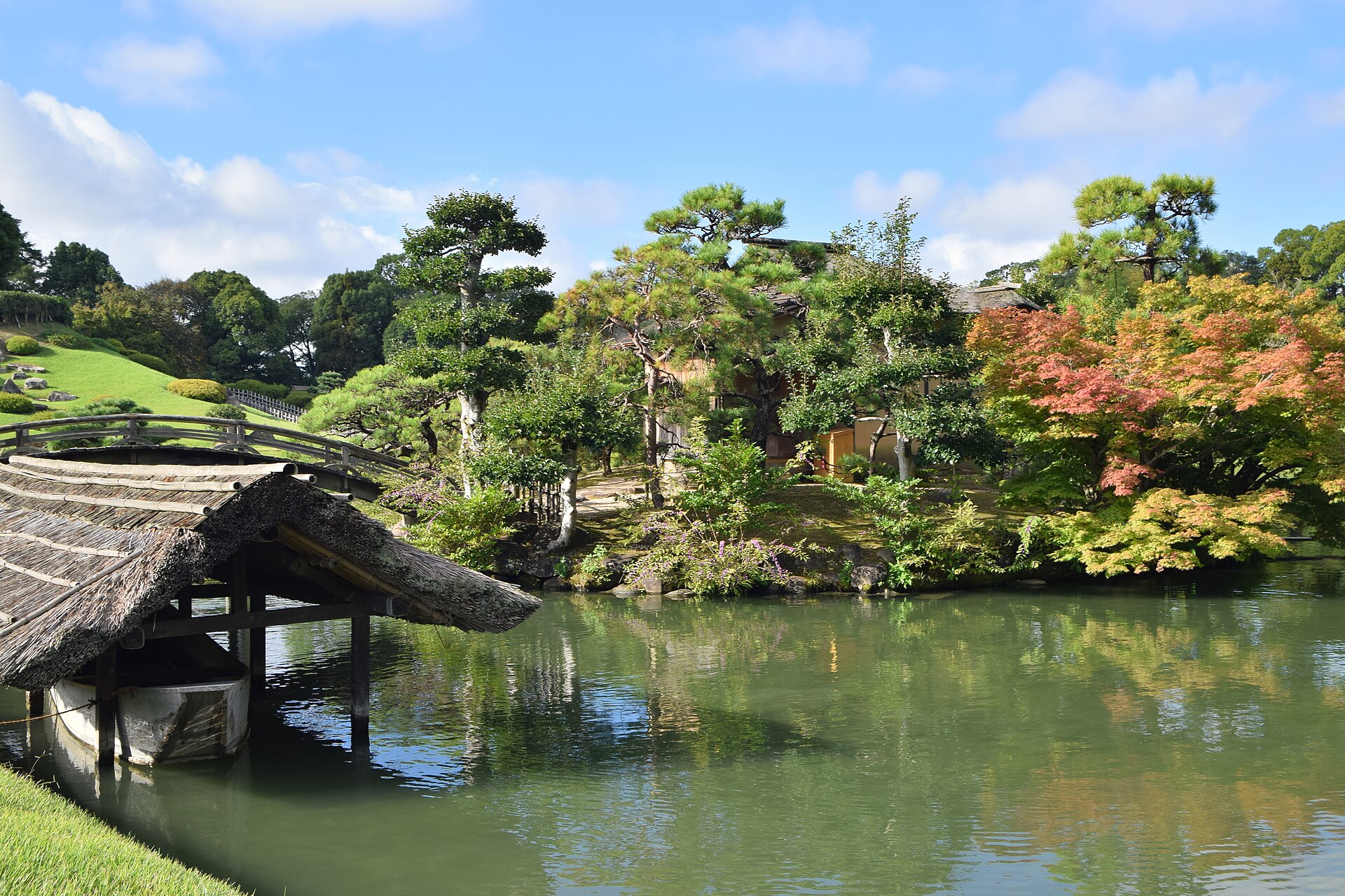 岡山後楽園の園内風景