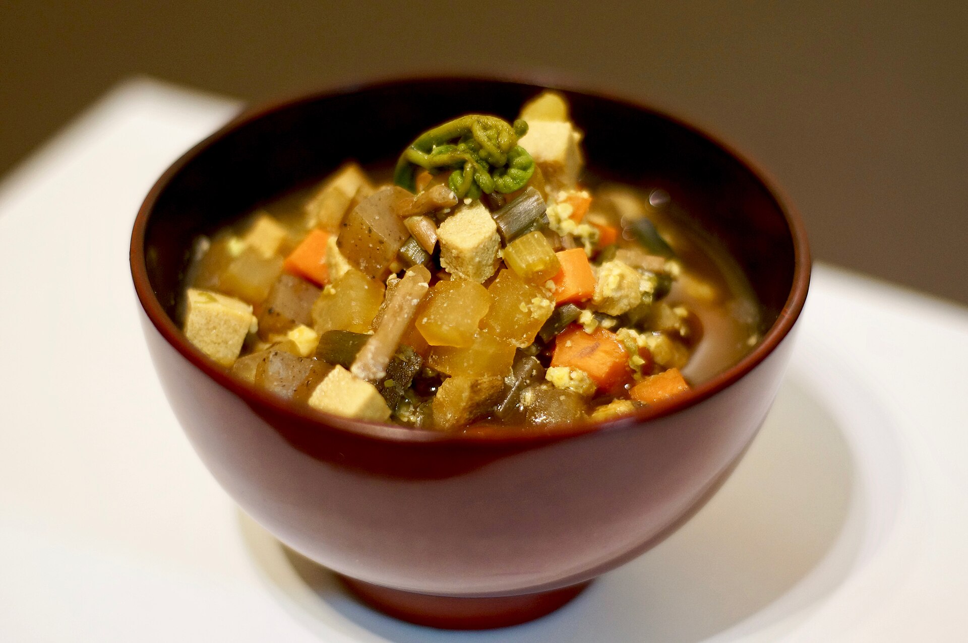 家庭で作られた津軽の郷土料理けの汁