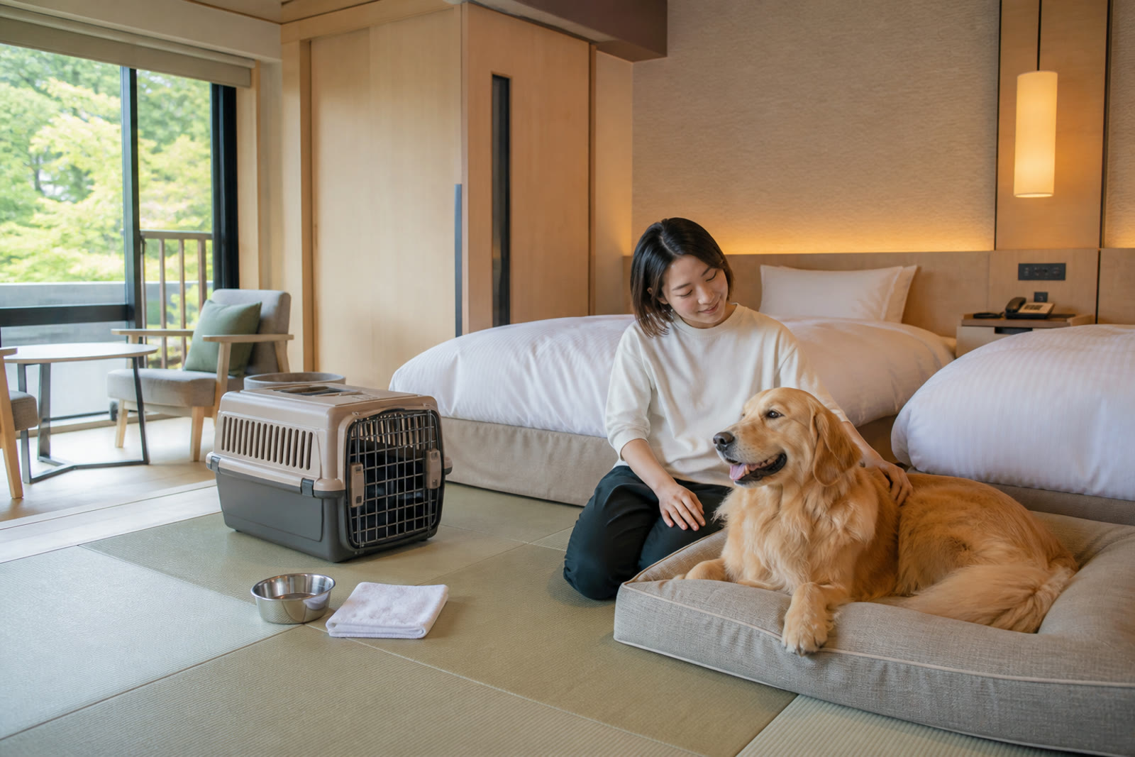 愛犬と一緒に過ごせる宿の客室